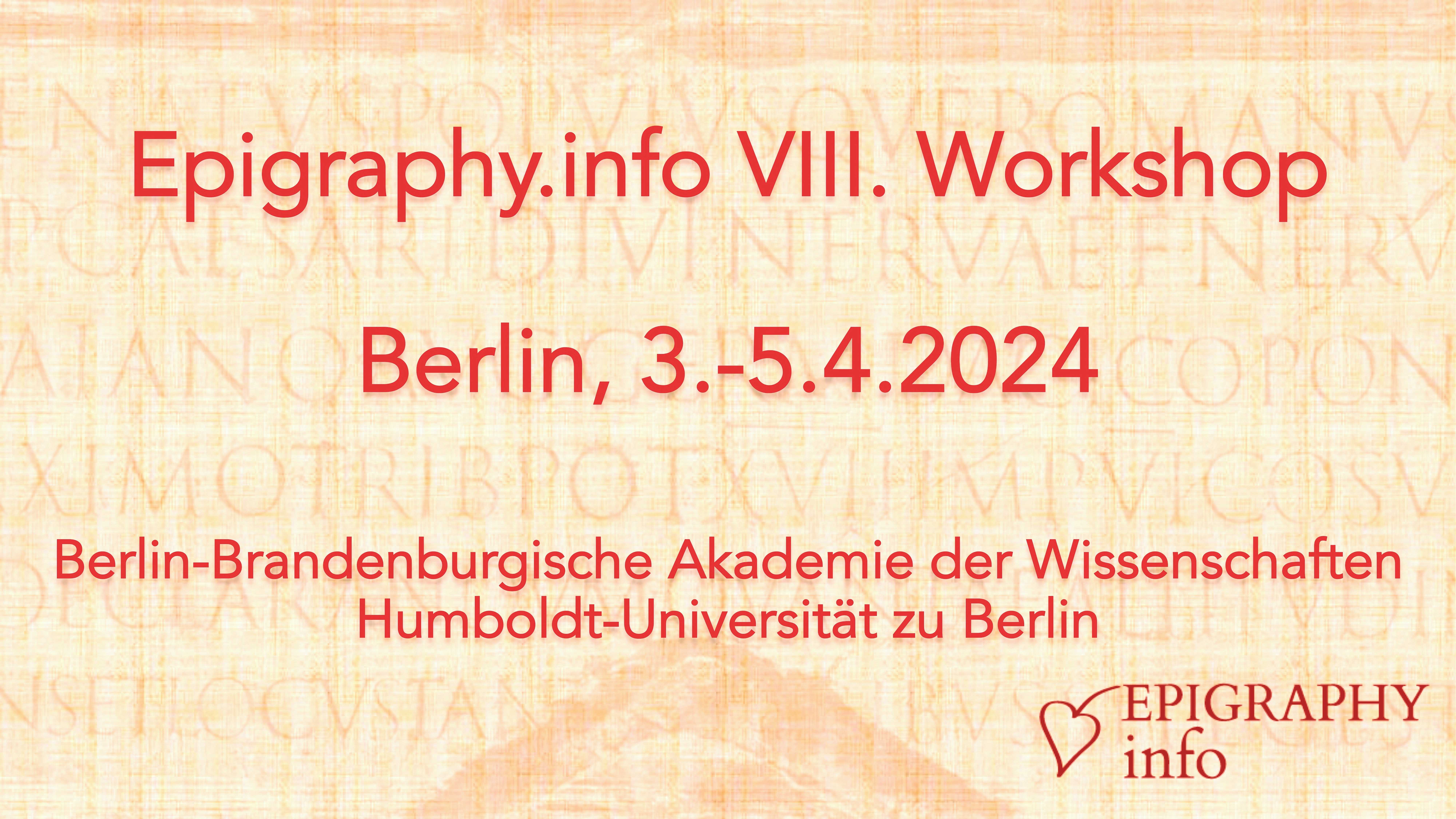 Epigraphy.info VIII workshop in Berlin